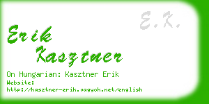 erik kasztner business card